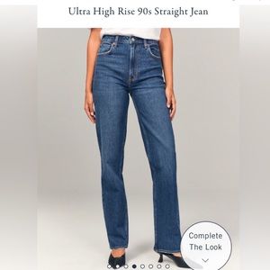 Abercrombie and fitch ultra high rise 90s straight jean